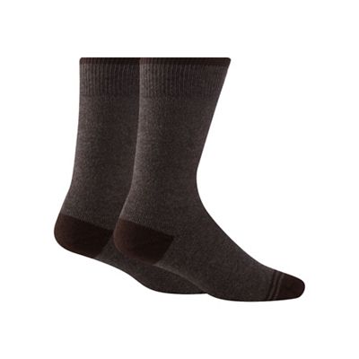 Pack of two brown thermal socks